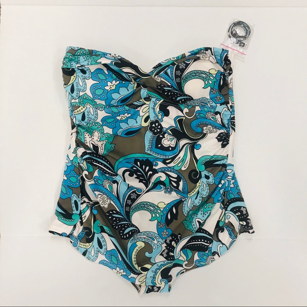 NWOT Merona Twisted Bandeau One Piece Swimsuit
